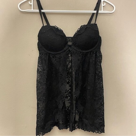 La SENZA Black Lace Push-Up Lingerie Teddy - Picture 2 of 15